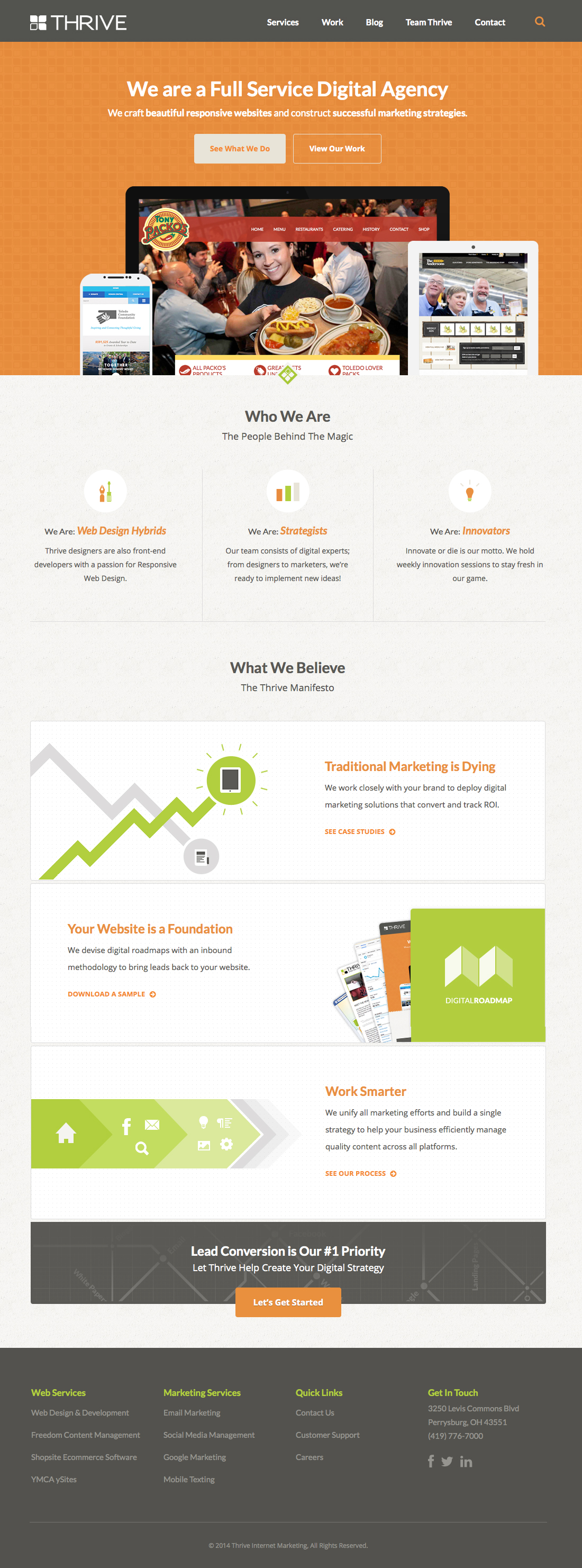 Thrive Homepage Design